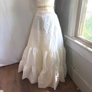 Rare Vintage Merry Modes Ivory Tiered Crinoline Petticoat Full Length Tulle Slip